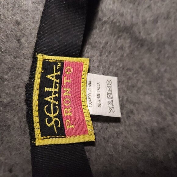 Scala Pronto Womens Grey Wool Bucket Hat With Buckle - Picture 5 of 5